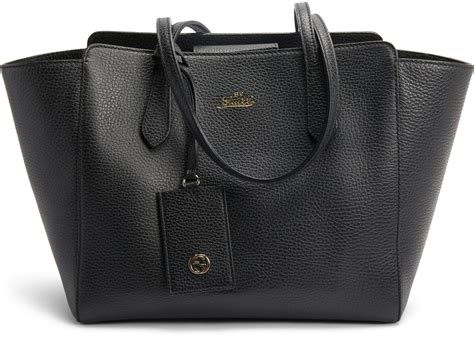 black gucci swing tote|gucci denim tote.